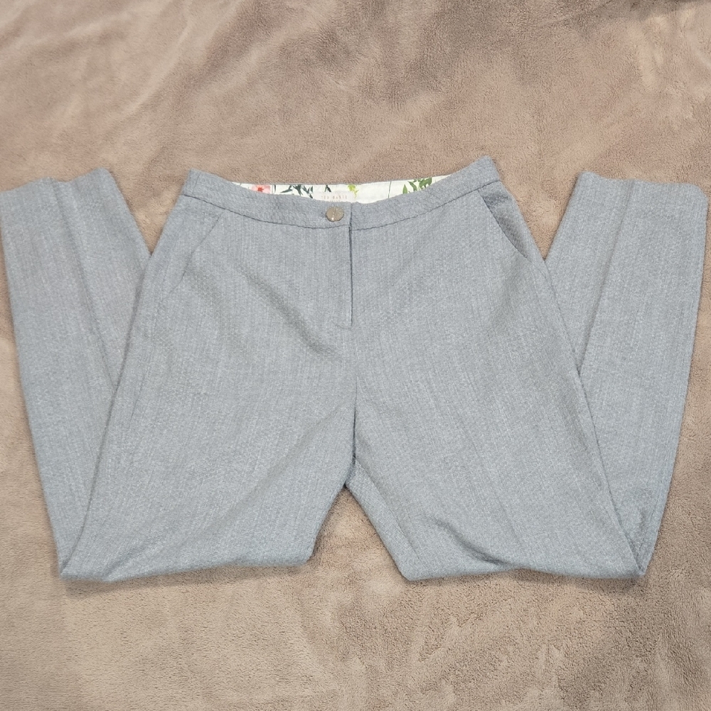 Ted Baker London Size 2 Gray Tailored Pants